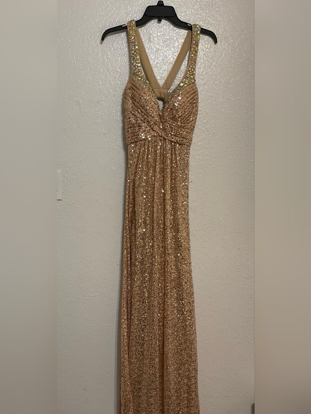 Gold La  Femme Sequin Dress
